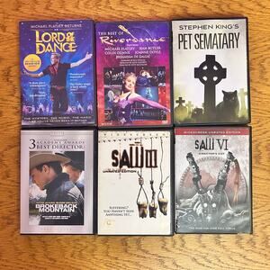 Bundle of 6 DVDs Dance Theatrical Show Horror Suspense Movies